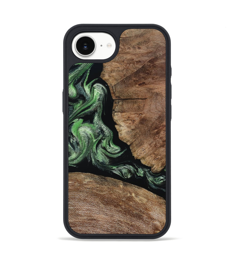 iPhone 16e Wood Phone Case - Damon (Green, 805490)