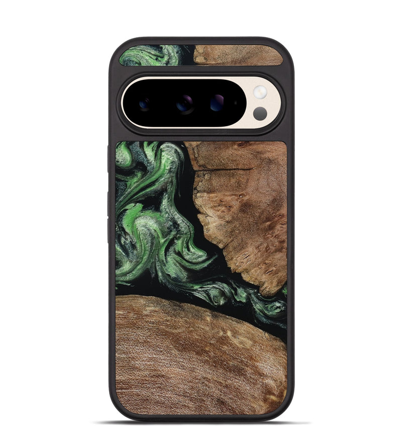 Pixel 10 Wood Phone Case - Damon (Green, 805490)