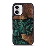 iPhone 16 Plus Wood Phone Case - Therese (Green, 805491)