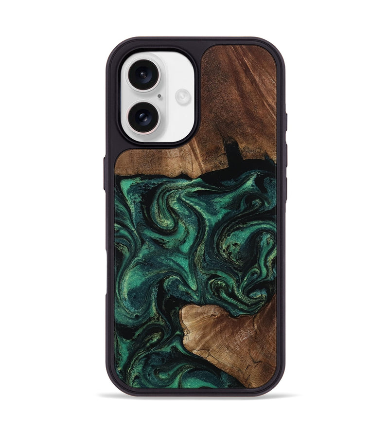 iPhone 17 Wood Phone Case - Therese (Green, 805491)