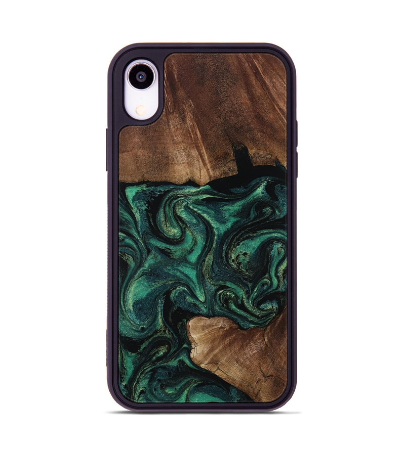 iPhone Xr Wood Phone Case - Therese (Green, 805491)