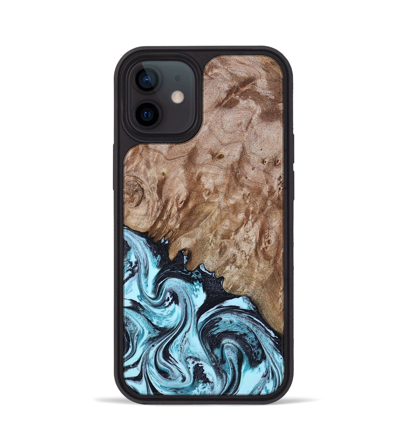 iPhone 12 Wood Phone Case - Cullen (Blue, 805517)