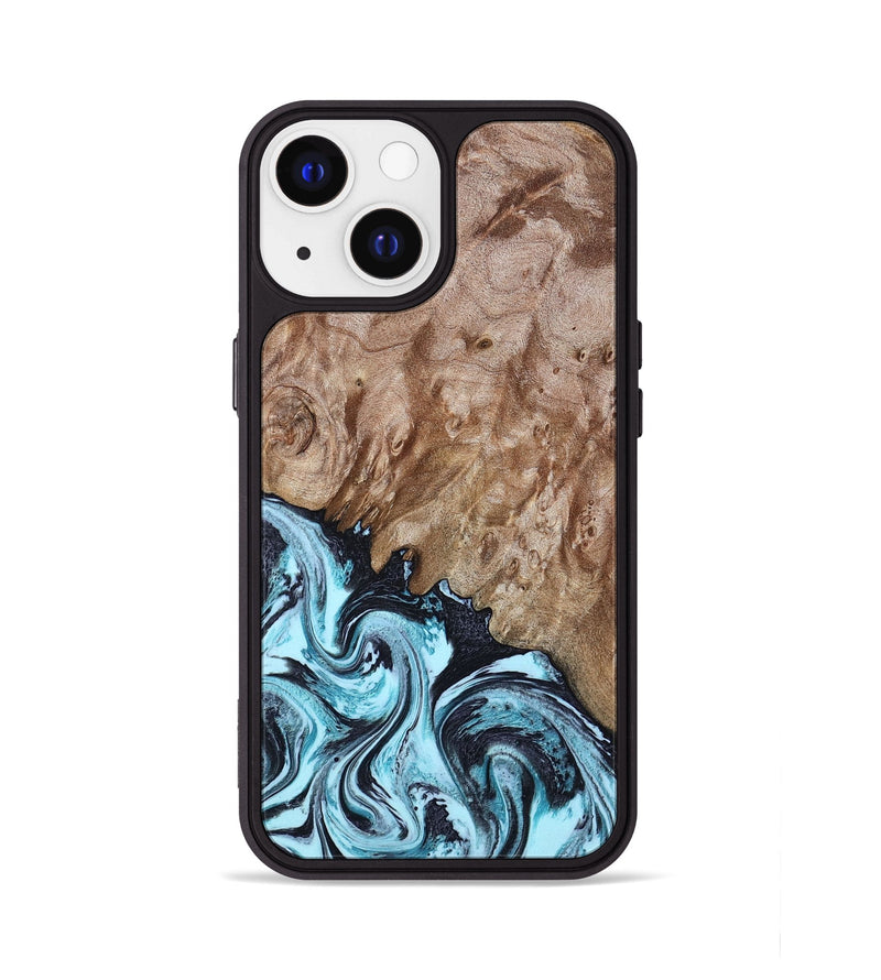 iPhone 13 Wood Phone Case - Cullen (Blue, 805517)