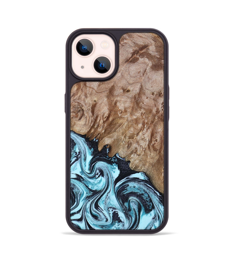 iPhone 14 Wood Phone Case - Cullen (Blue, 805517)