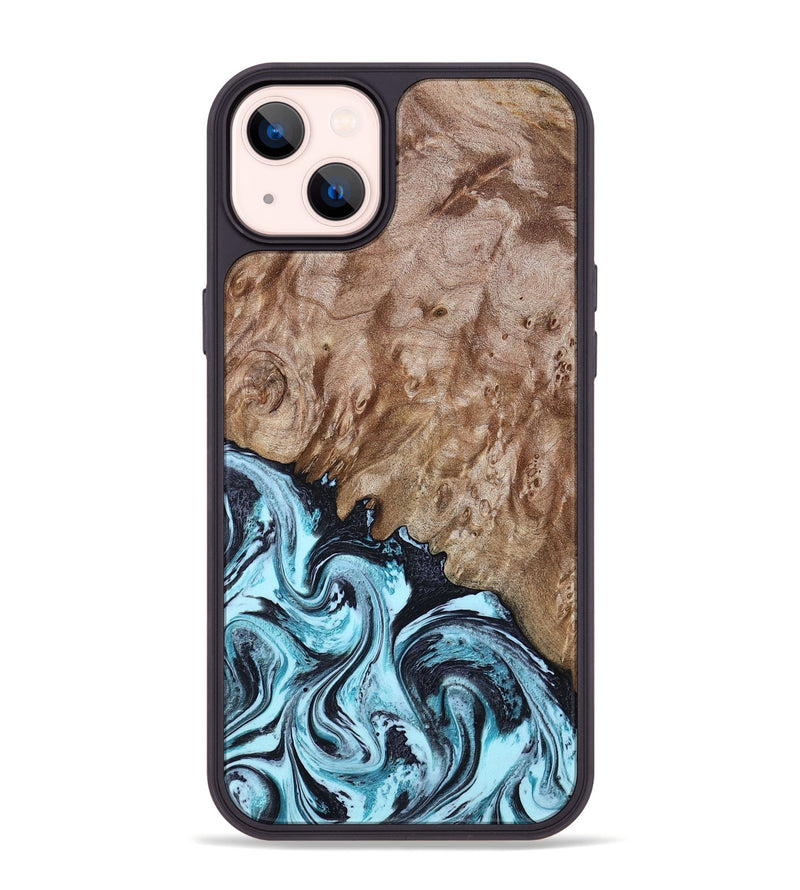 iPhone 14 Plus Wood Phone Case - Cullen (Blue, 805517)