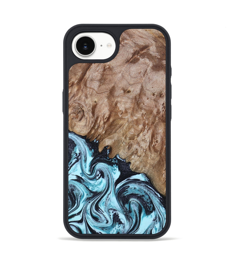 iPhone 16e Wood Phone Case - Cullen (Blue, 805517)