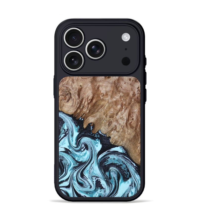 iPhone 17 Pro Wood Phone Case - Cullen (Blue, 805517)