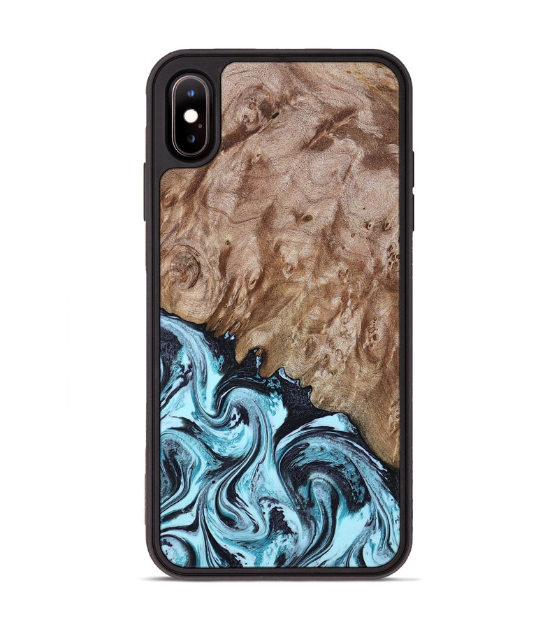 iPhone Xs Max Wood Phone Case - Cullen (Blue, 805517)