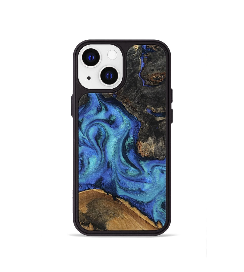 iPhone 13 mini Wood Phone Case - Jed (Blue, 805518)