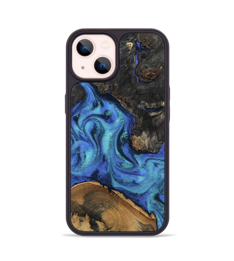 iPhone 14 Wood Phone Case - Jed (Blue, 805518)