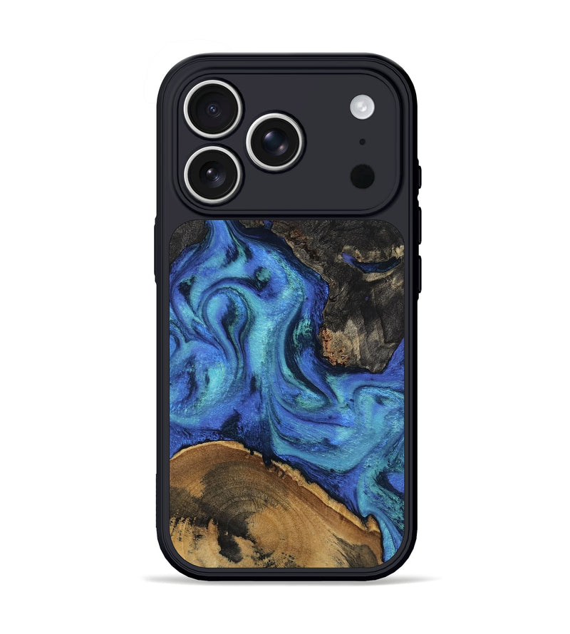 iPhone 17 Pro Wood Phone Case - Jed (Blue, 805518)