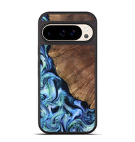 Pixel 10 Wood Phone Case - Leatha (Blue, 805519)