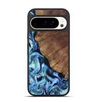 Pixel 9 Pro Wood Phone Case - Leatha (Blue, 805519)