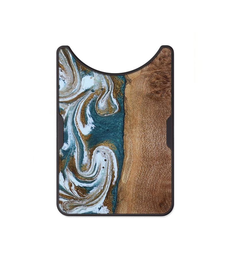 Alloy Wood Wallet - Benson (Teal & Gold, 805549)