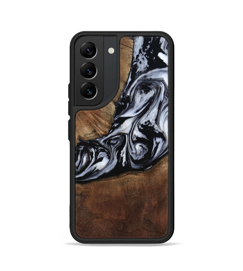 Galaxy S22 Wood Phone Case - Jream (Black & White, 805558)