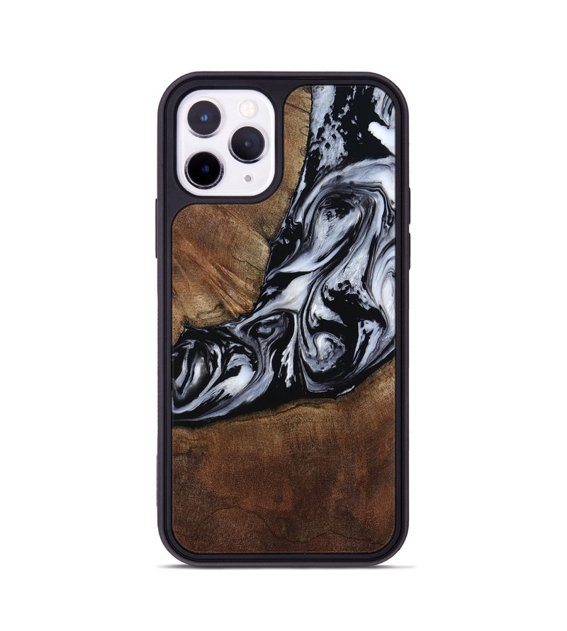 iPhone 11 Pro Wood Phone Case - Jream (Black & White, 805558)