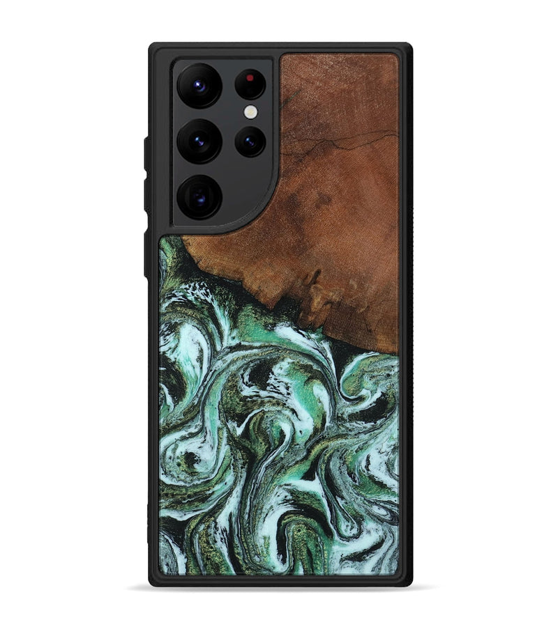 Galaxy S22 Ultra Wood Phone Case - Rhodes (Green, 805561)