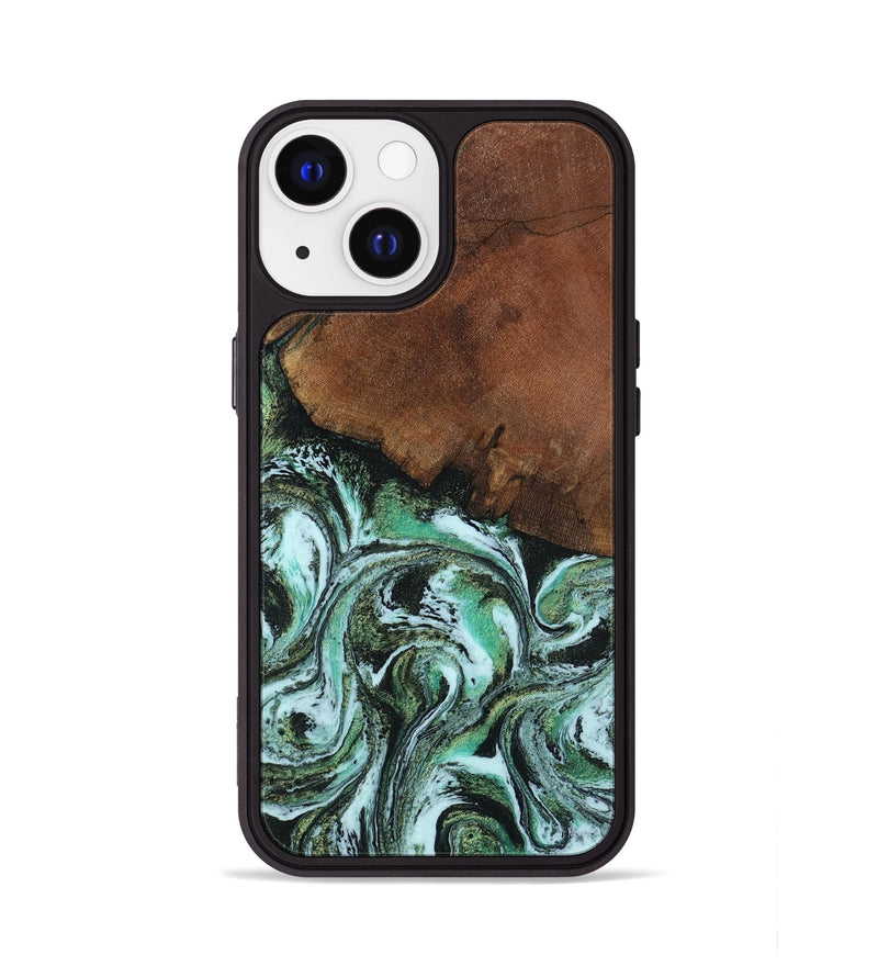 iPhone 13 Wood Phone Case - Rhodes (Green, 805561)