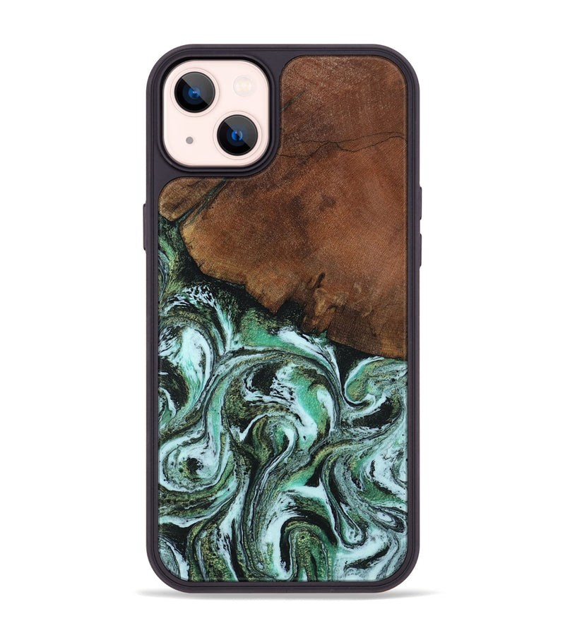iPhone 14 Plus Wood Phone Case - Rhodes (Green, 805561)