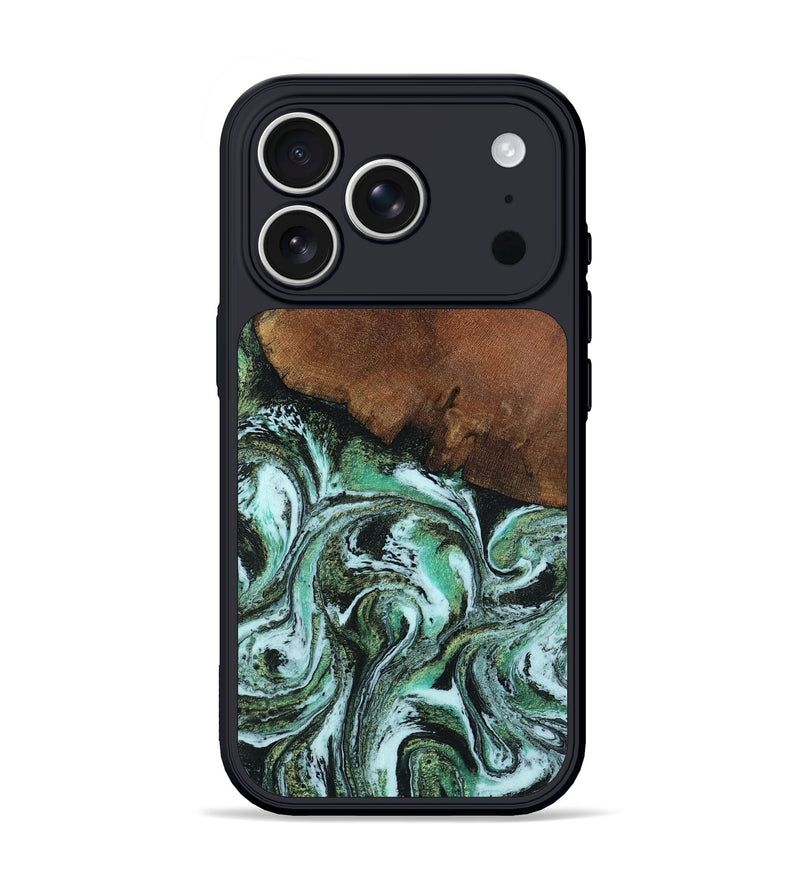 iPhone 17 Pro Wood Phone Case - Rhodes (Green, 805561)