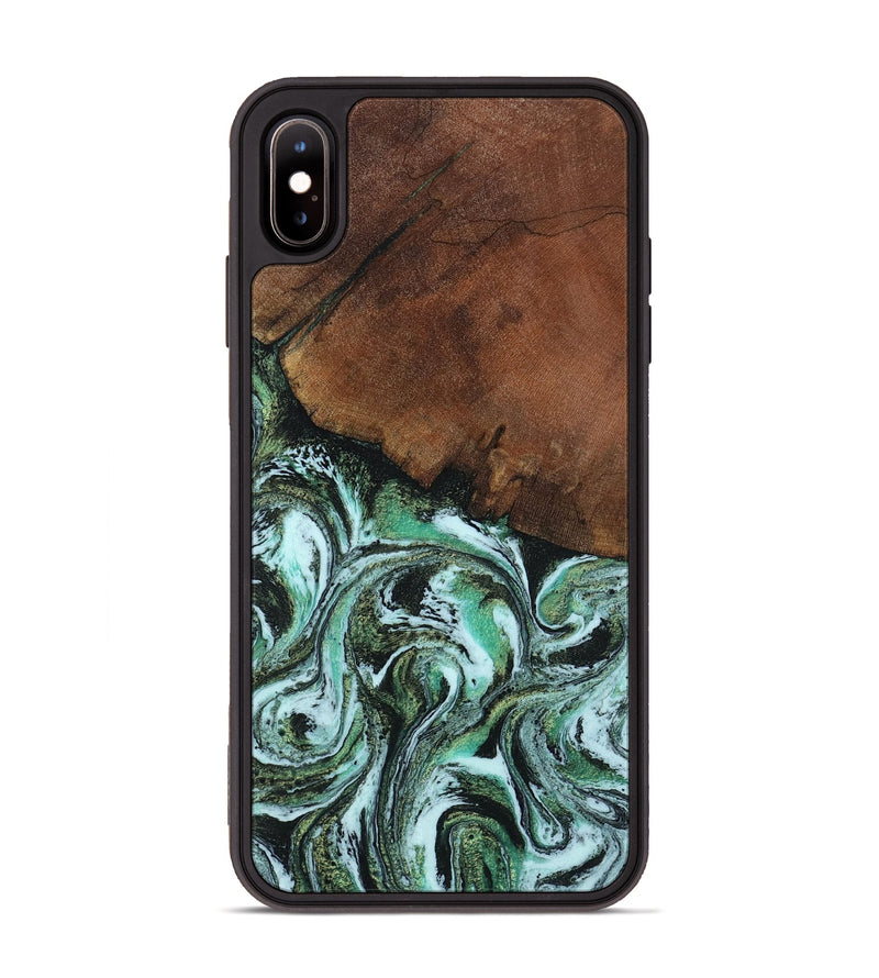 iPhone Xs Max Wood Phone Case - Rhodes (Green, 805561)