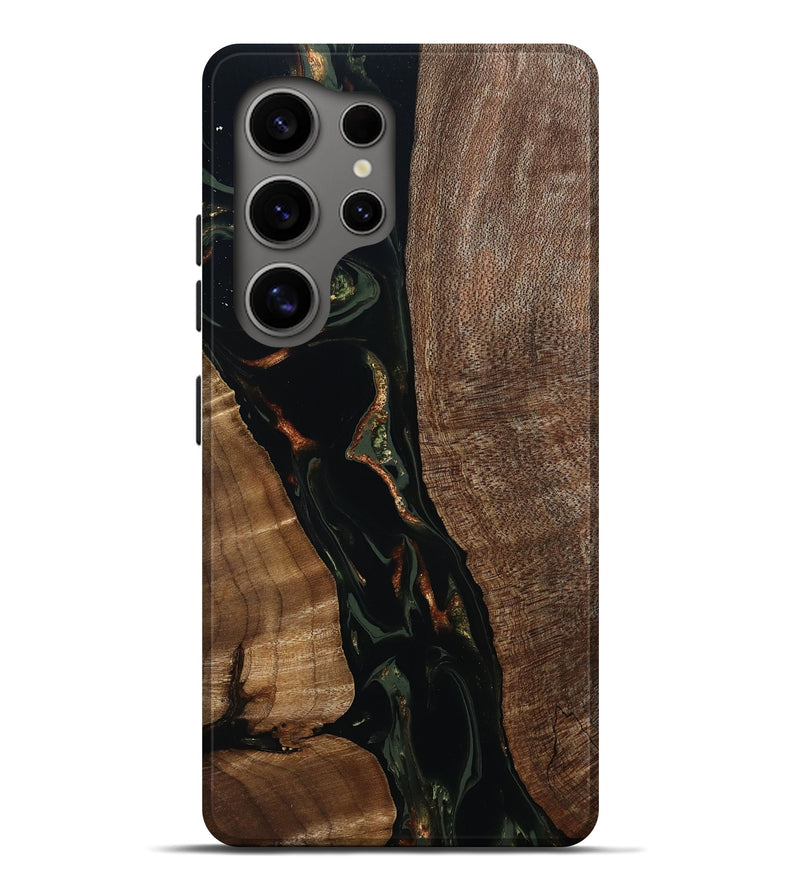 Galaxy S25 Ultra Wood Live Edge Phone Case - Kaleena (Green, 805665)