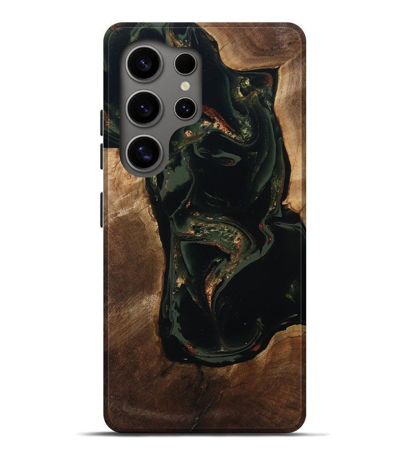 Galaxy S25 Ultra Wood Live Edge Phone Case - Delmer (Green, 805668)