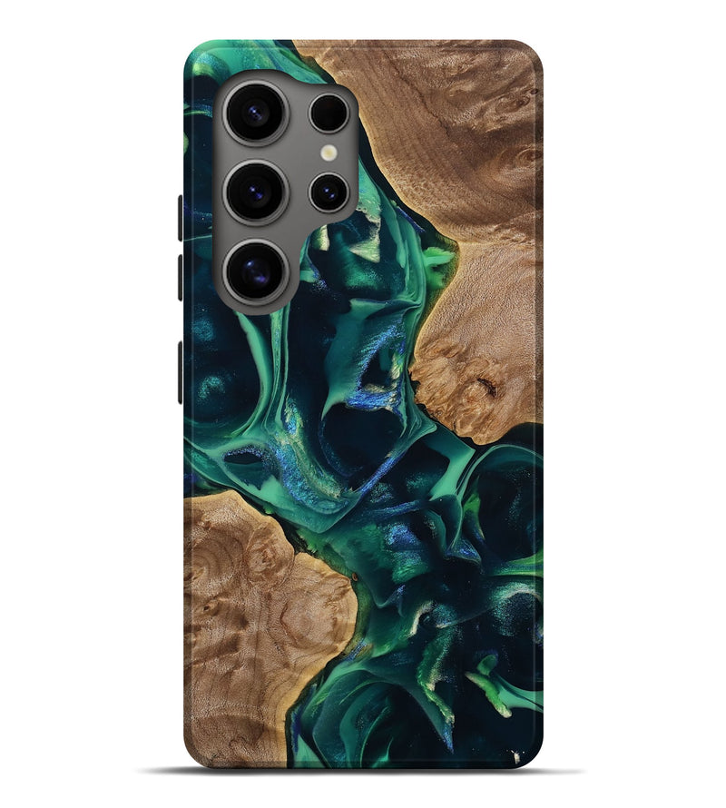Galaxy S25 Ultra Wood Live Edge Phone Case - Jerome (Green, 805670)