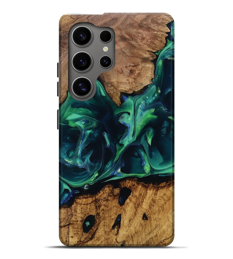 Galaxy S25 Ultra Wood Live Edge Phone Case - Kenzie (Green, 805672)