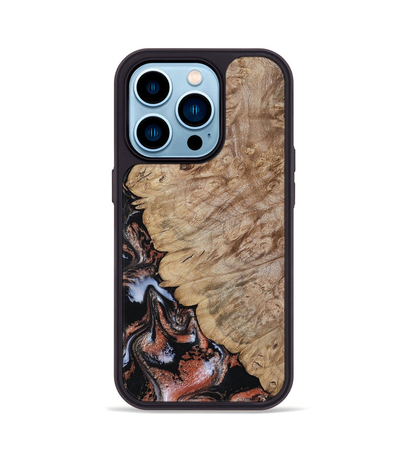 iPhone 14 Pro Wood Phone Case - Kenyon (Black & White, 805775)