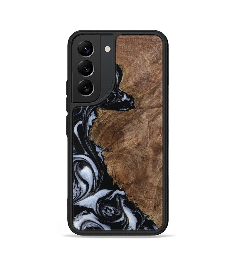 Galaxy S22 Wood Phone Case - Olivia (Black & White, 805777)