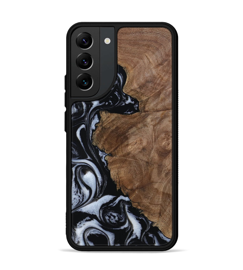 Galaxy S22 Plus Wood Phone Case - Olivia (Black & White, 805777)