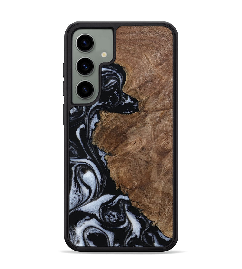 Galaxy S24 Plus Wood Phone Case - Olivia (Black & White, 805777)