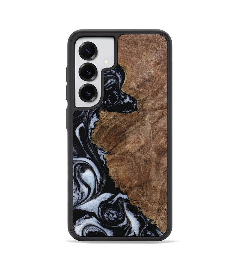 Galaxy S25 Wood Phone Case - Olivia (Black & White, 805777)