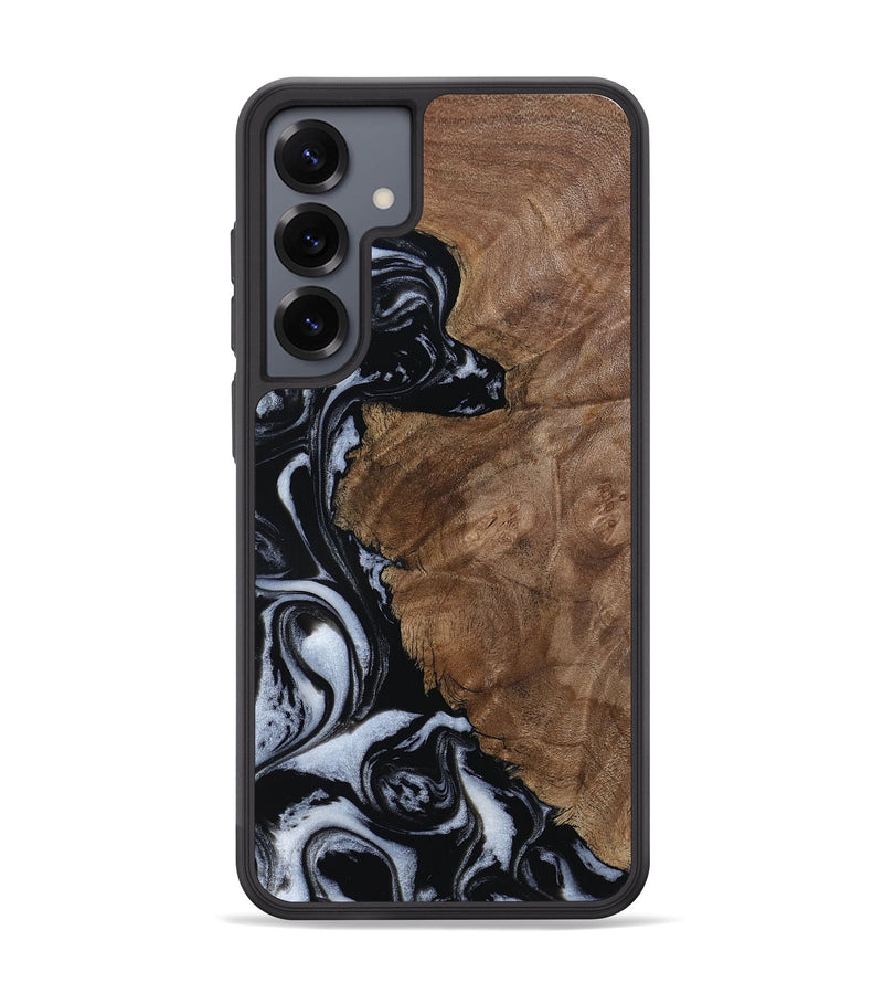 Galaxy S25 Plus Wood Phone Case - Olivia (Black & White, 805777)