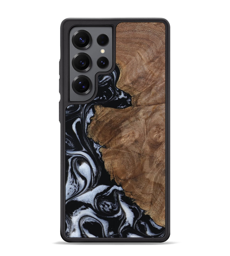 Galaxy S25 Ultra Wood Phone Case - Olivia (Black & White, 805777)