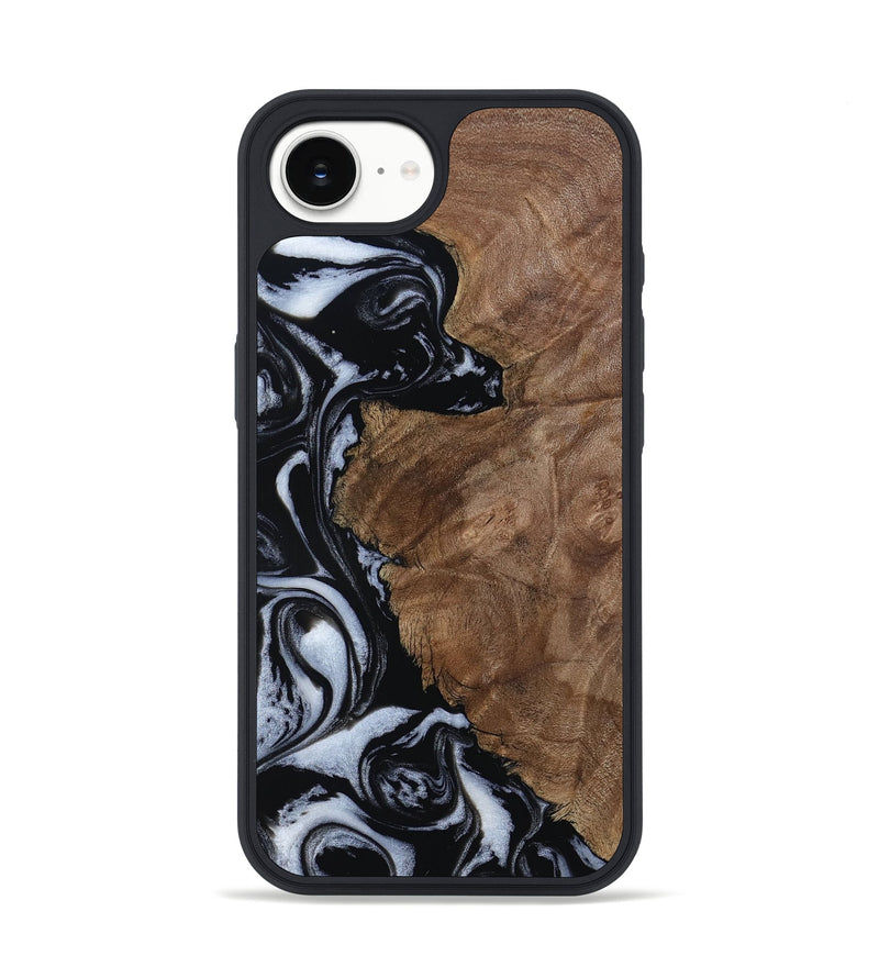 iPhone 16e Wood Phone Case - Olivia (Black & White, 805777)