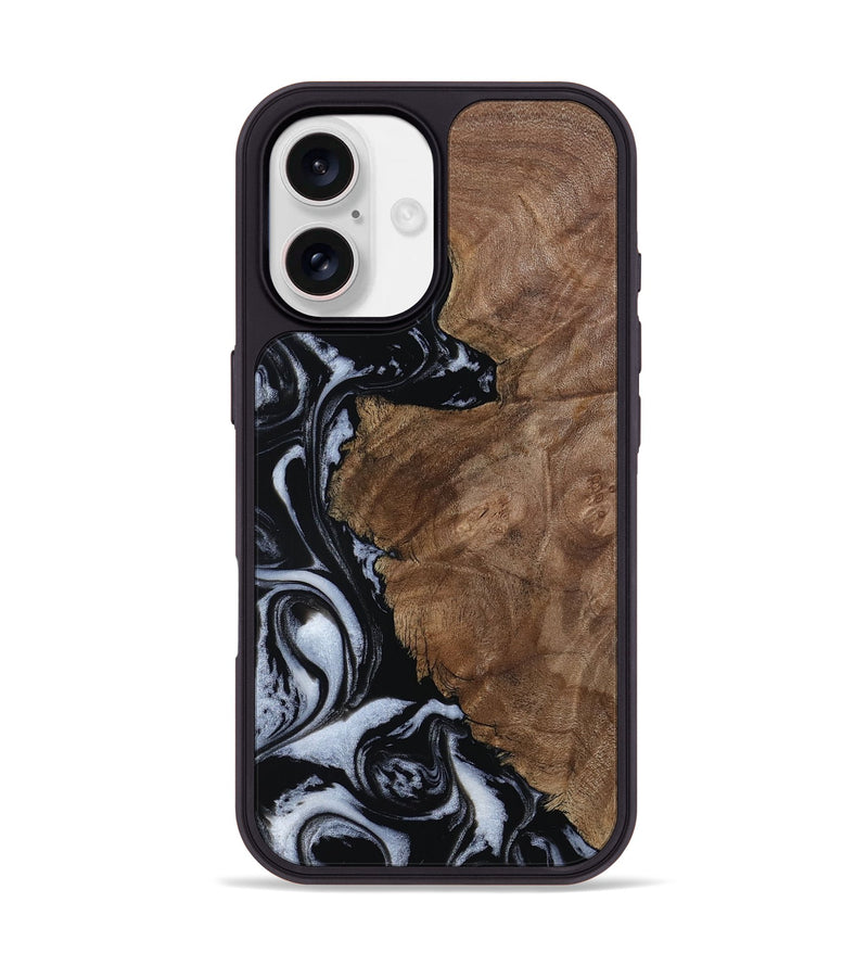 iPhone 17 Wood Phone Case - Olivia (Black & White, 805777)