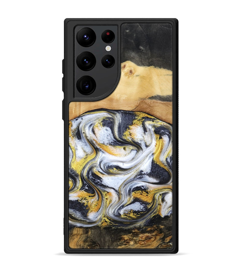 Galaxy S22 Ultra Wood Phone Case - Cullen (Black & White, 805778)