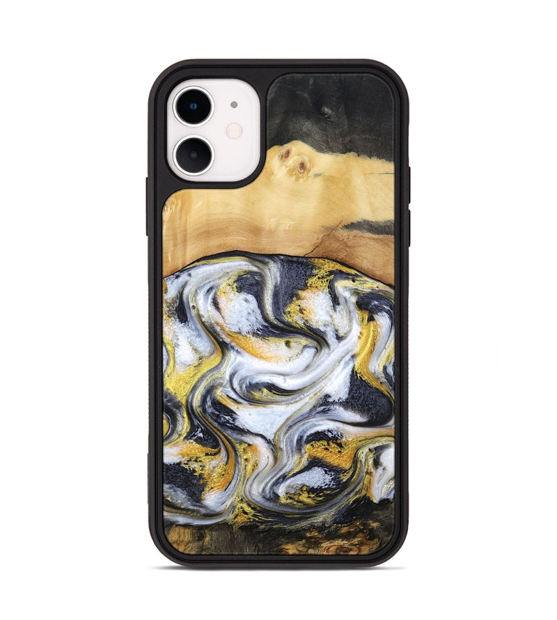 iPhone 11 Wood Phone Case - Cullen (Black & White, 805778)