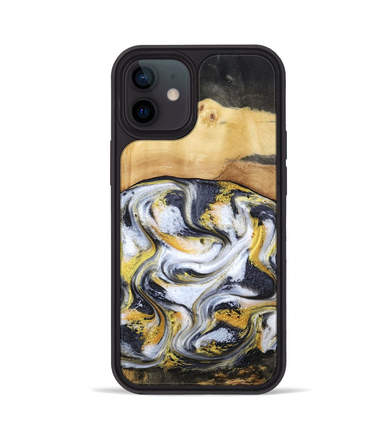 iPhone 12 Wood Phone Case - Cullen (Black & White, 805778)