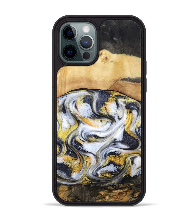iPhone 12 Pro Max Wood Phone Case - Cullen (Black & White, 805778)
