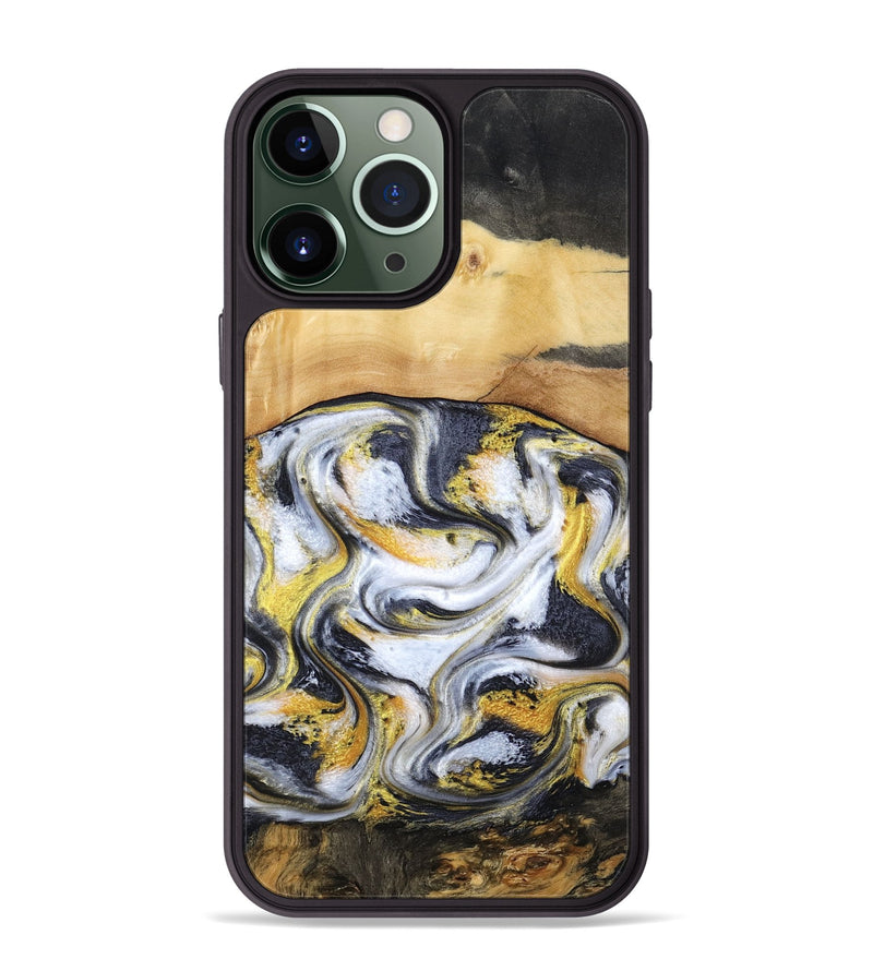 iPhone 13 Pro Max Wood Phone Case - Cullen (Black & White, 805778)