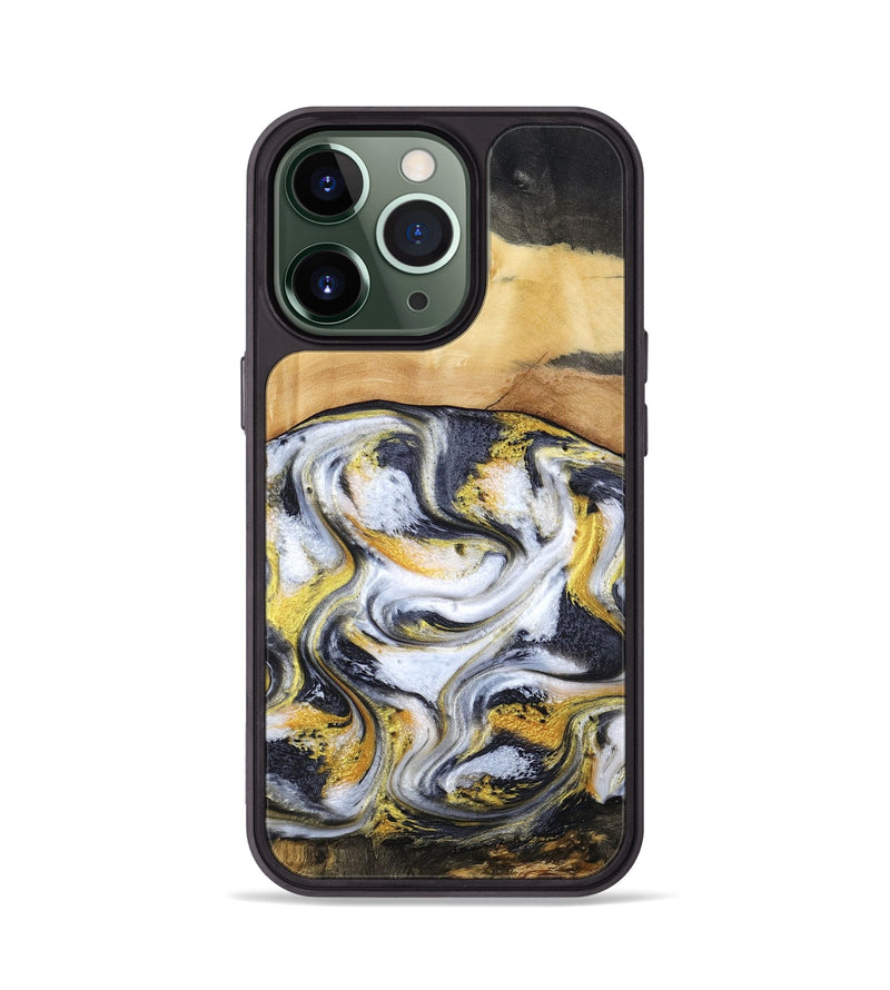 iPhone 13 Pro Wood Phone Case - Cullen (Black & White, 805778)
