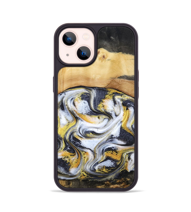 iPhone 14 Wood Phone Case - Cullen (Black & White, 805778)