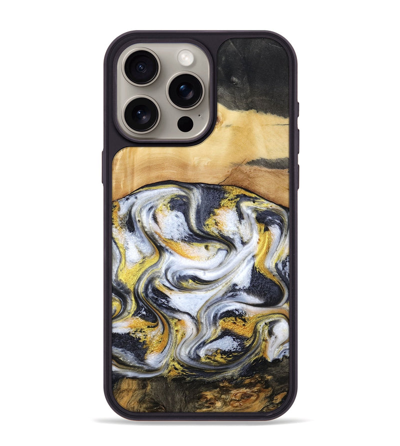 iPhone 15 Pro Max Wood Phone Case - Cullen (Black & White, 805778)