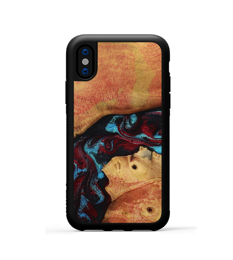 iPhone Xs Wood Phone Case - Monique (Red, 805798)