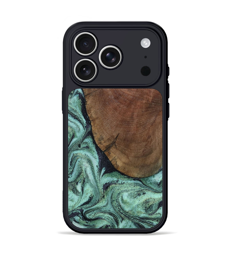 iPhone 17 Pro Wood Phone Case - Vonda (Green, 805850)