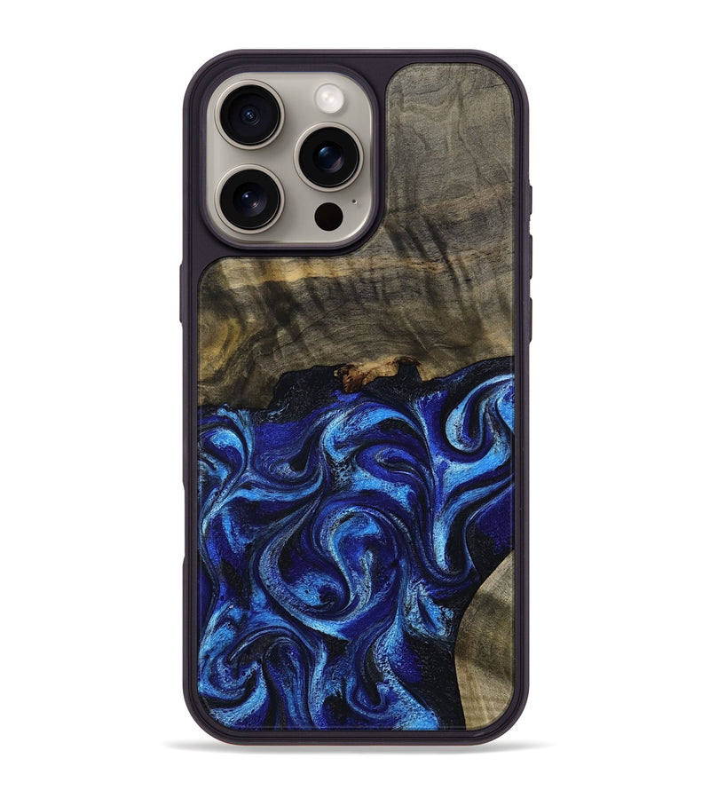 iPhone 16 Pro Max Wood Phone Case - Stormi (Blue, 805860)