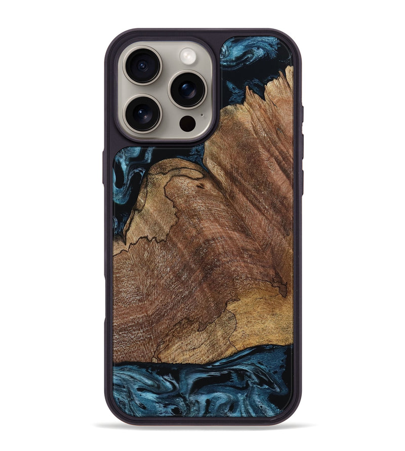 iPhone 16 Pro Max Wood Phone Case - Liv (Blue, 805861)